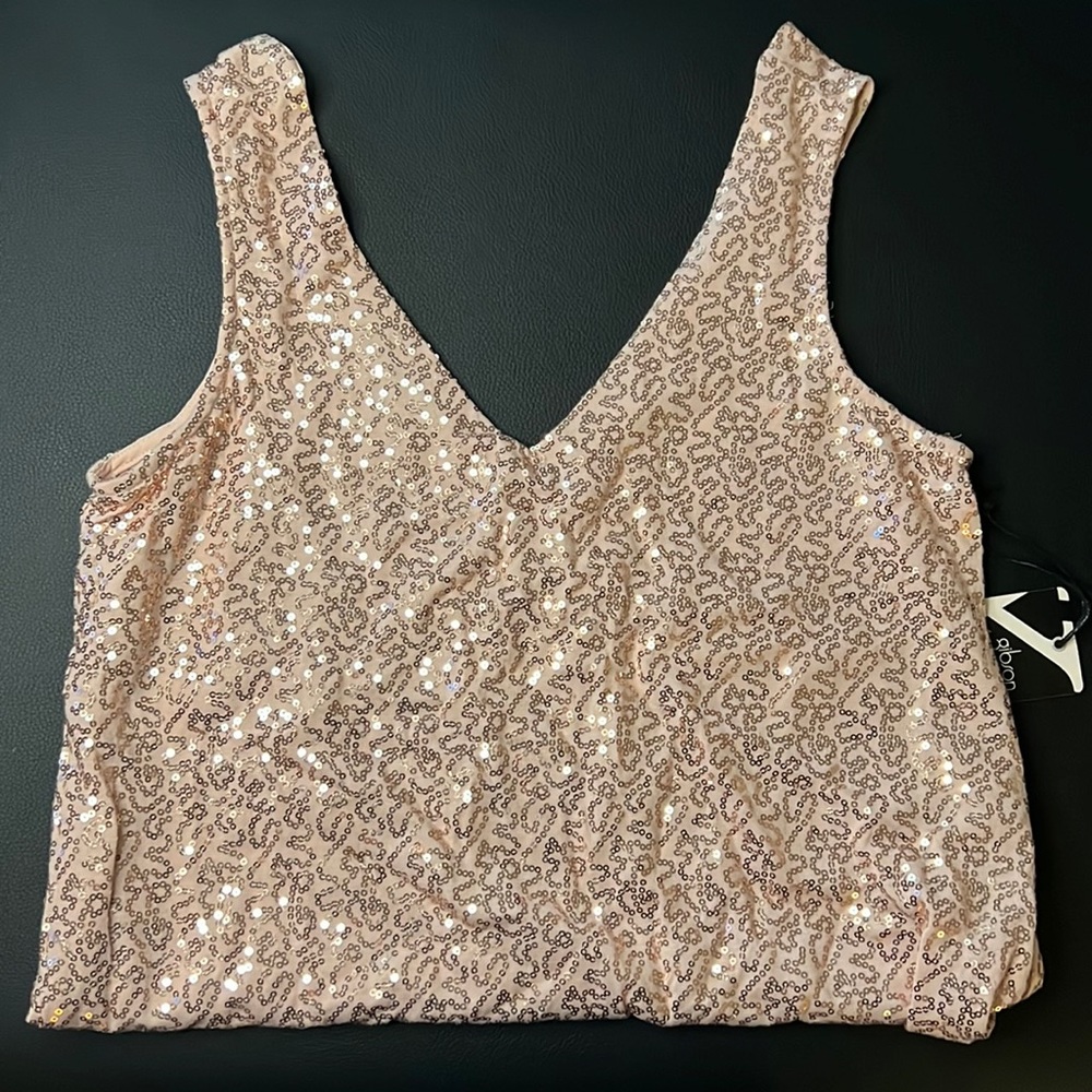 Gibson Pink Sequence Tank Top